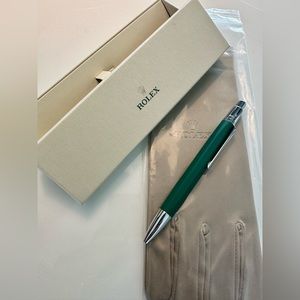 Rolex Branded Ballpoint Pen and Polishing Glove New Never Used